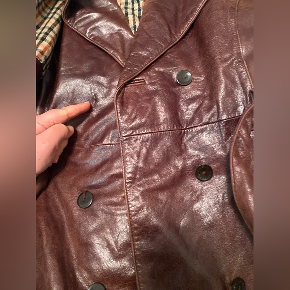 Vintage Double Breasted Leather Coat by Pelle Studio for Wilson Leather - Picture 9 of 11